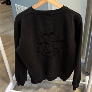 Secret Scientist Script Logo Sweatshirt Size S Script Black Pullover